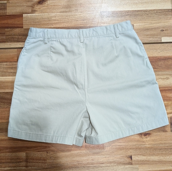 Ralph Lauren Sport Vintage Khaki Chino Shorts Womens Size 10 Beige Cotton Preppy - Picture 4 of 9